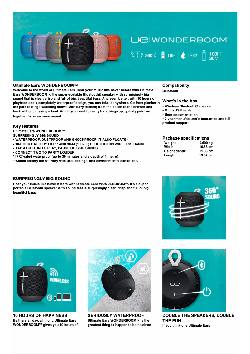 Image de la première page du manuel de l'appareil Wonderboom