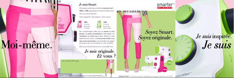 Page 1 de la notice Brochure Pfaff Smarter by 160s
