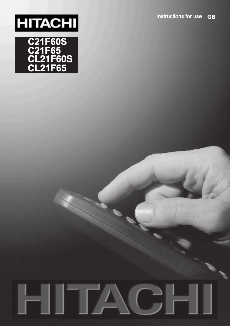 Page n°1 - Manuel utilisateur Hitachi CL21F60S