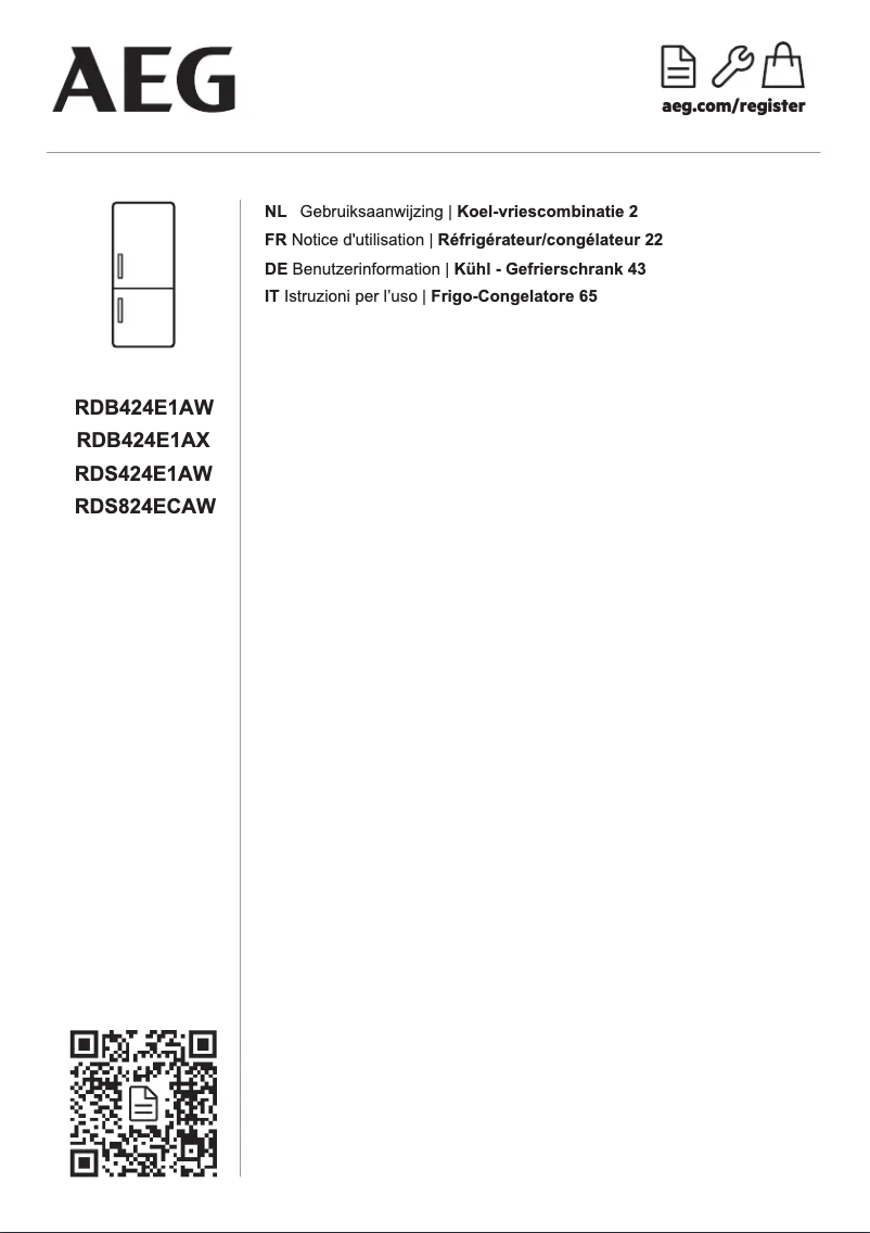 Página 1 del manual Manual de usuario AEG RDS424E1AW