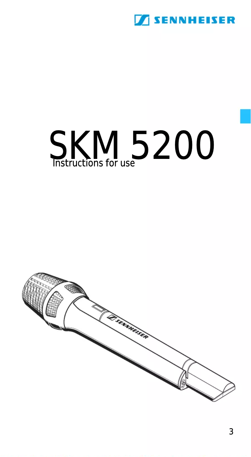 Image de la première page du manuel de l'appareil SKM5200
