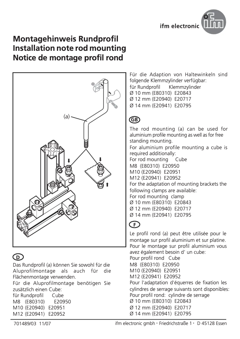 Page n°1 - Manuel utilisateur IFM E80310
