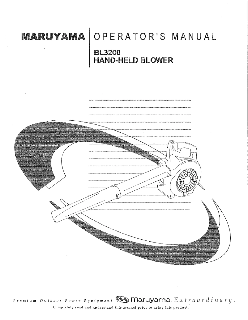Page n°1 - Manuel utilisateur Maruyama BL3200
