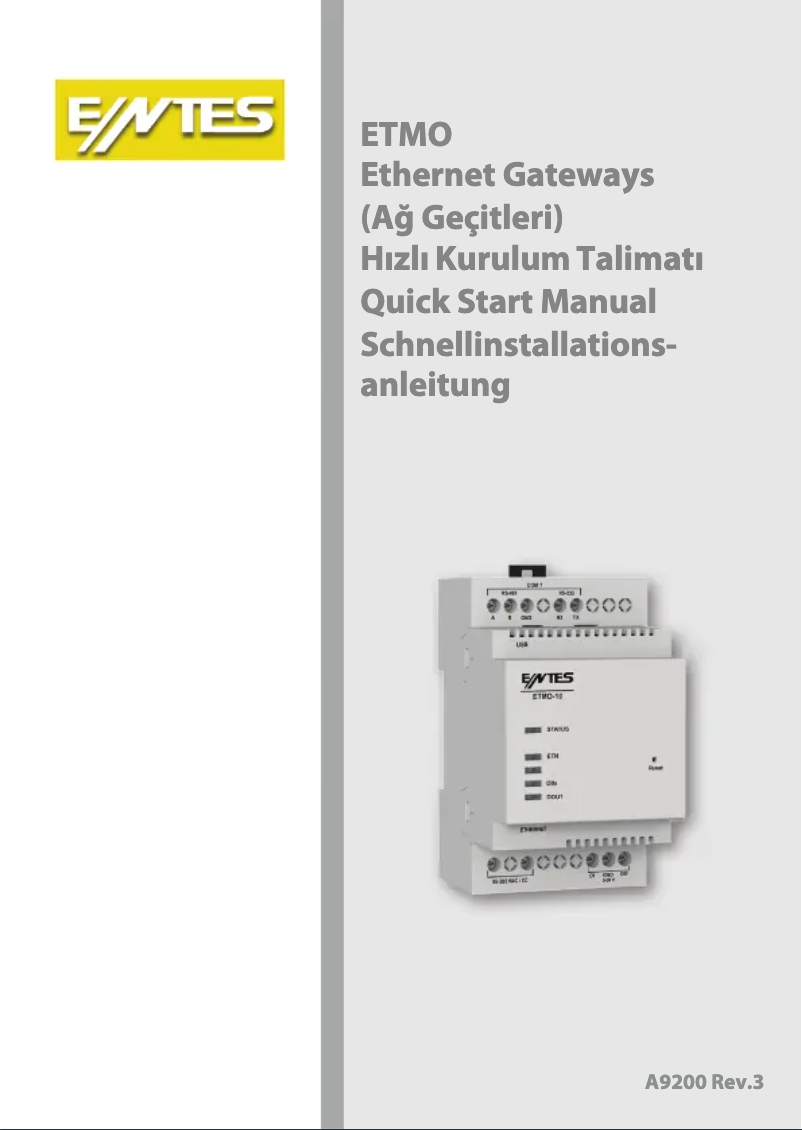 Page n°1 - Manuel utilisateur ENTES ETMO-10