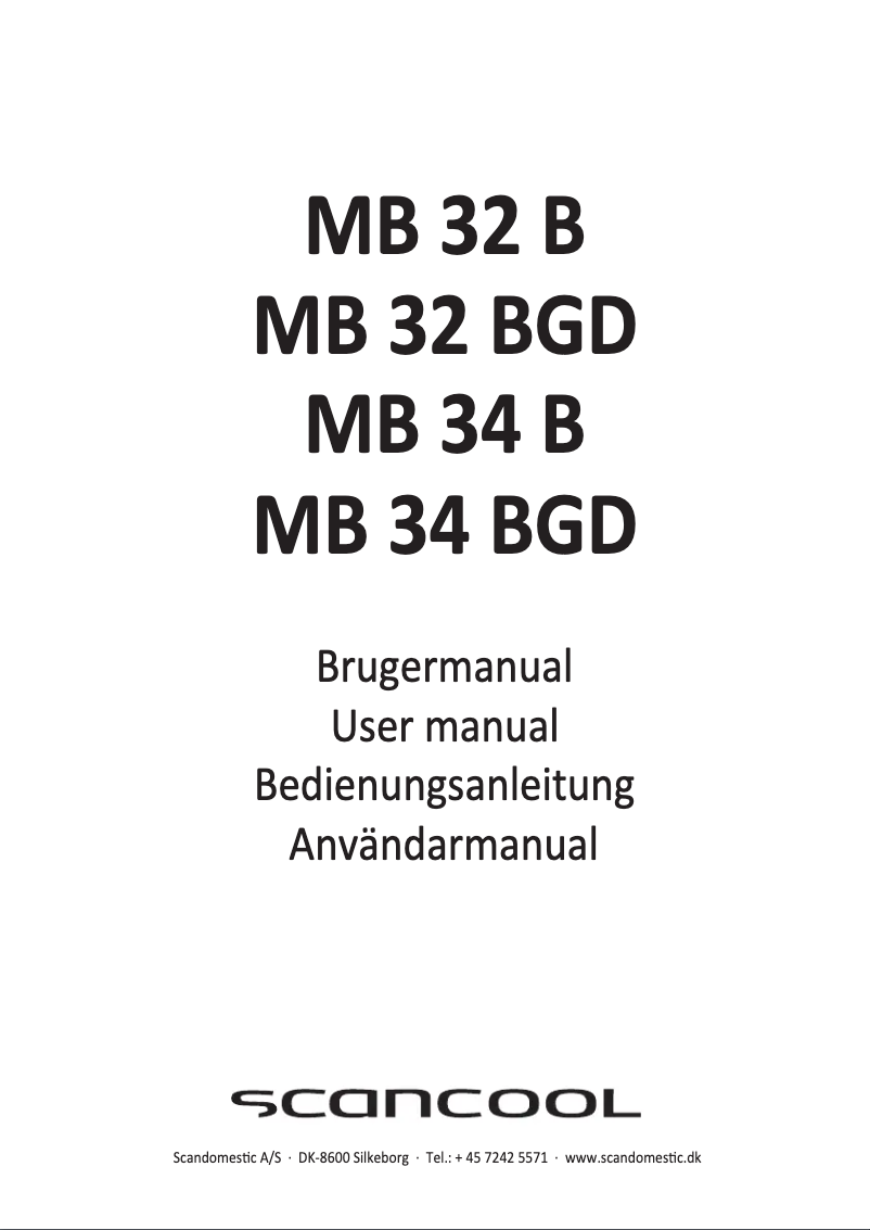 Page 1 of the manual User Manual Scandomestic MB 34 B