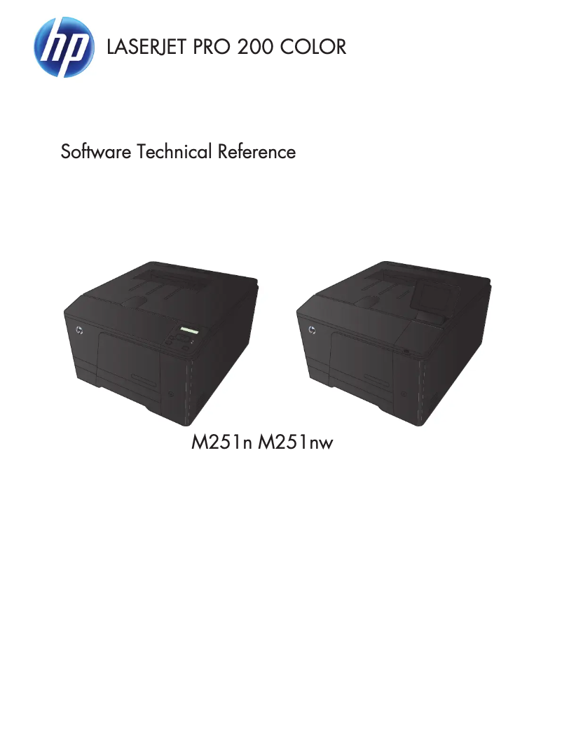 Page n°1 - Manuel utilisateur HP LaserJet Pro 200 Color Printer M251N