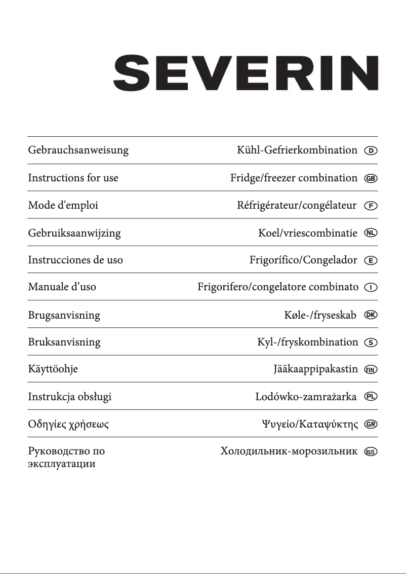 Page n°1 - Manuel utilisateur Severin KS 9780