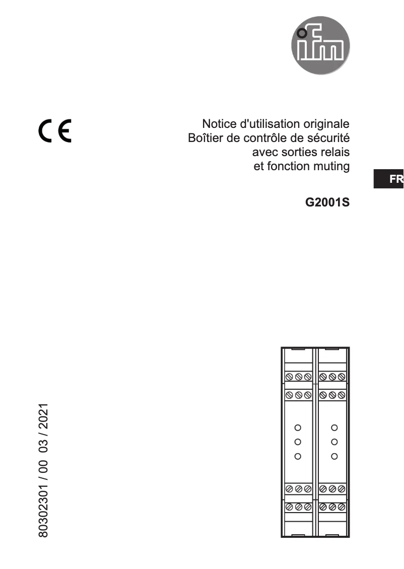 Page n°1 - Manuel utilisateur IFM G2001S