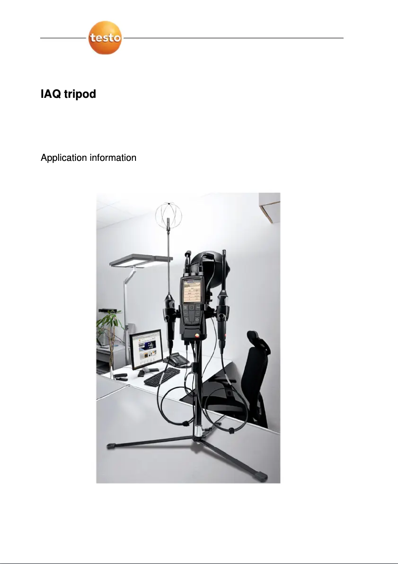 Image de la première page du manuel de l'appareil IAQ tripod