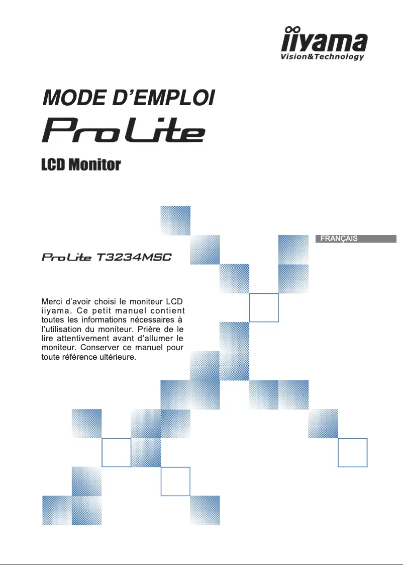 Page n°1 - Manuel utilisateur Iiyama ProLite T3234MSC-B2X