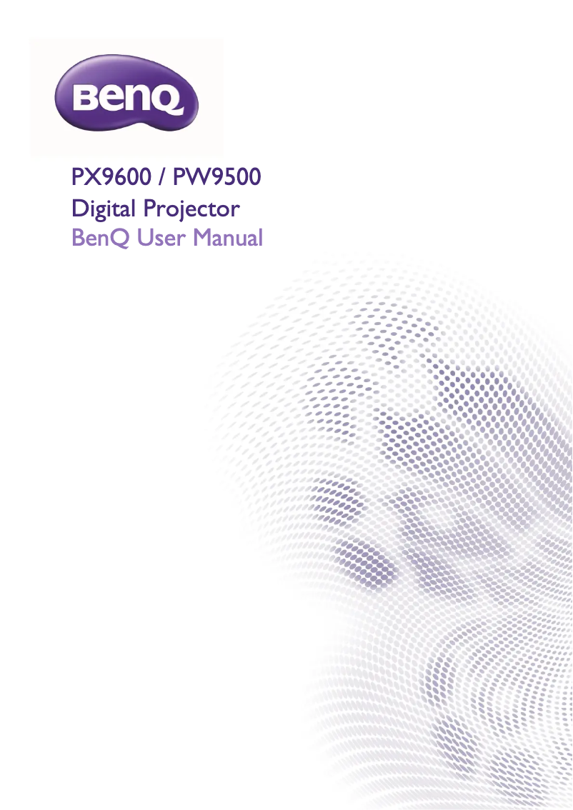 Page n°1 - Manuel utilisateur BenQ PX9600