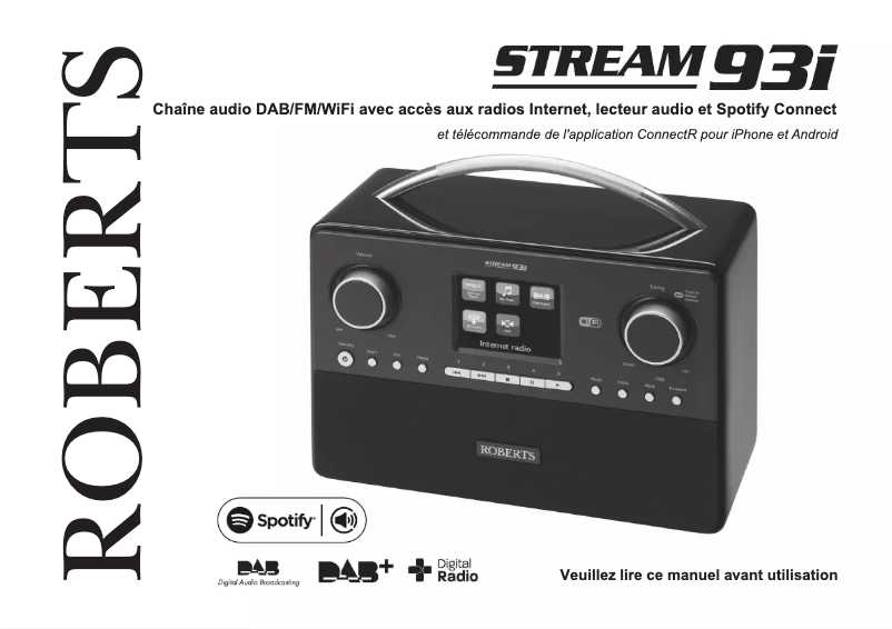 Image de la première page du manuel de l'appareil Stream 93i