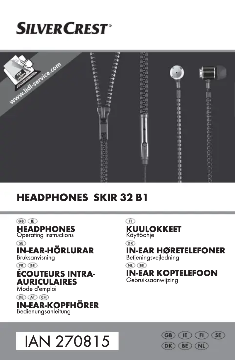 Image de la première page du manuel de l'appareil SKH 50 A1