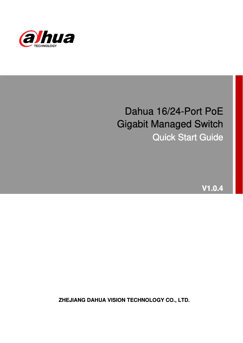 Image de la première page du manuel de l'appareil PFS4218-16GT-240