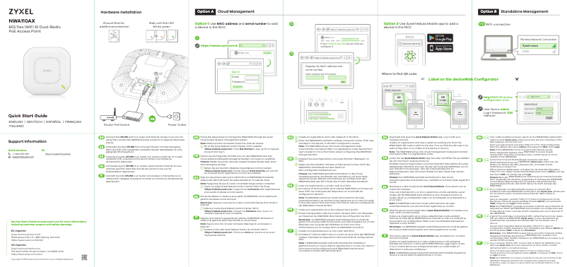 Página 1 del manual Manual de usuario ZyXEL NWA110AX