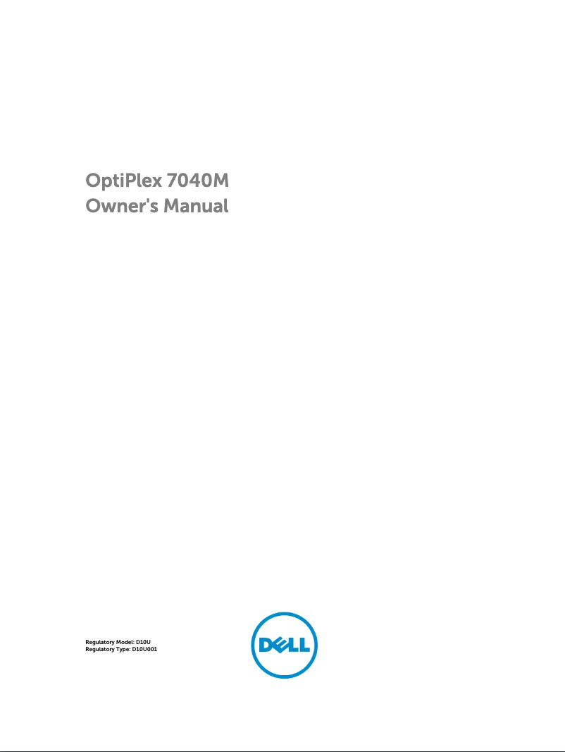 Page n°1 - Manuel utilisateur Dell OptiPlex 7040M