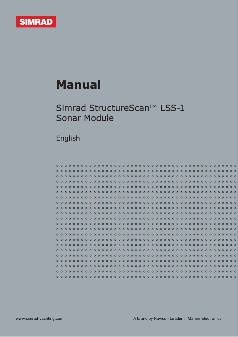 Página 1 del manual Manual de usuario Simrad StructureScan LSS-1 Sonar Module