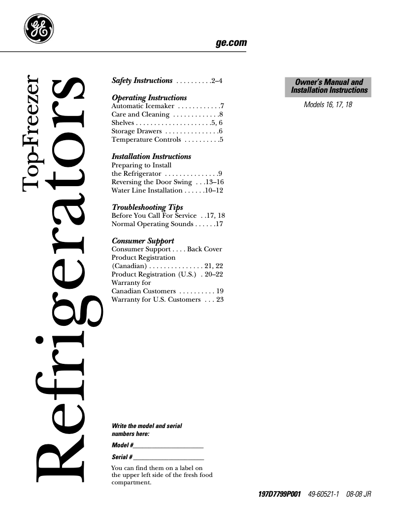 Page n°1 - Manuel d'utilisation et d'entretien Hotpoint HTS17BBSRWW