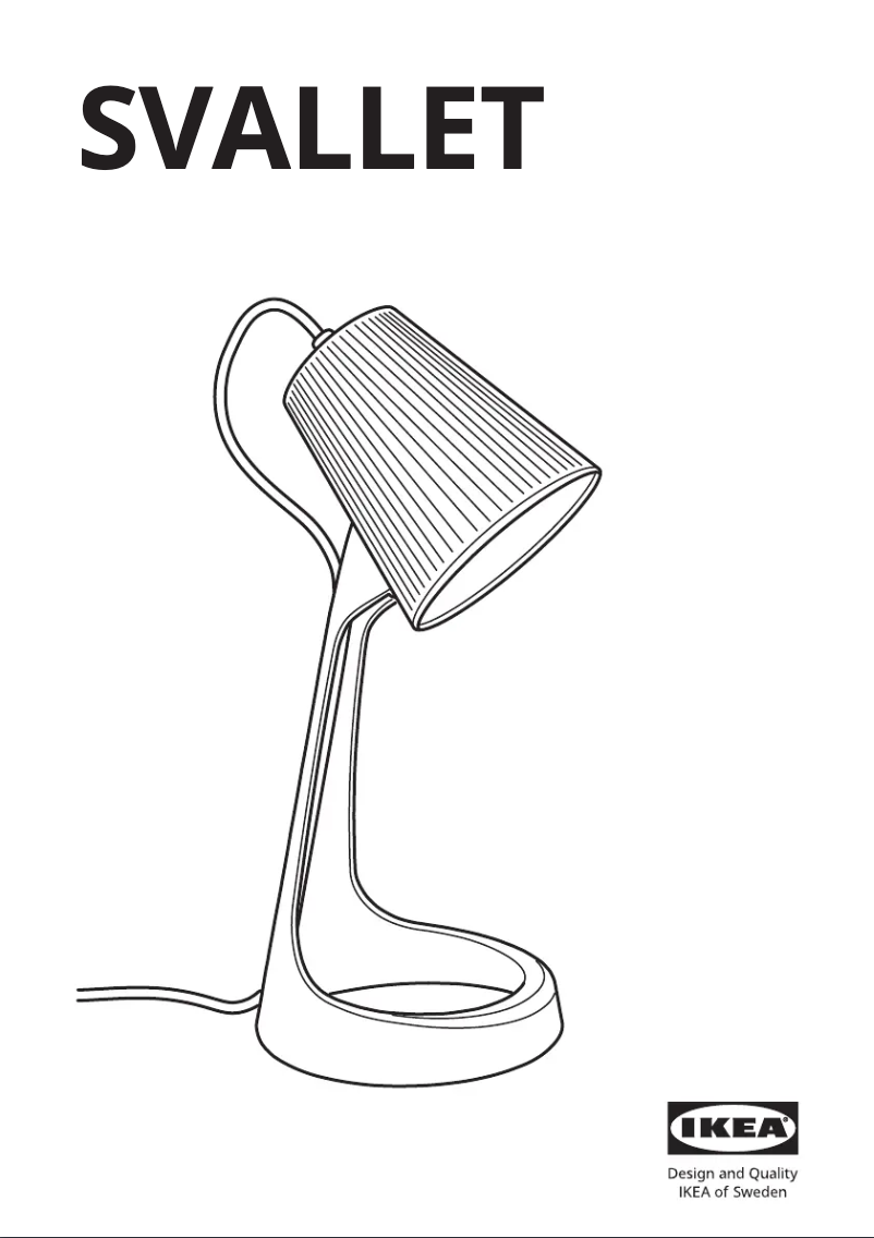 Page 1 de la notice Manuel utilisateur Ikea SVALLET 605.365.84
