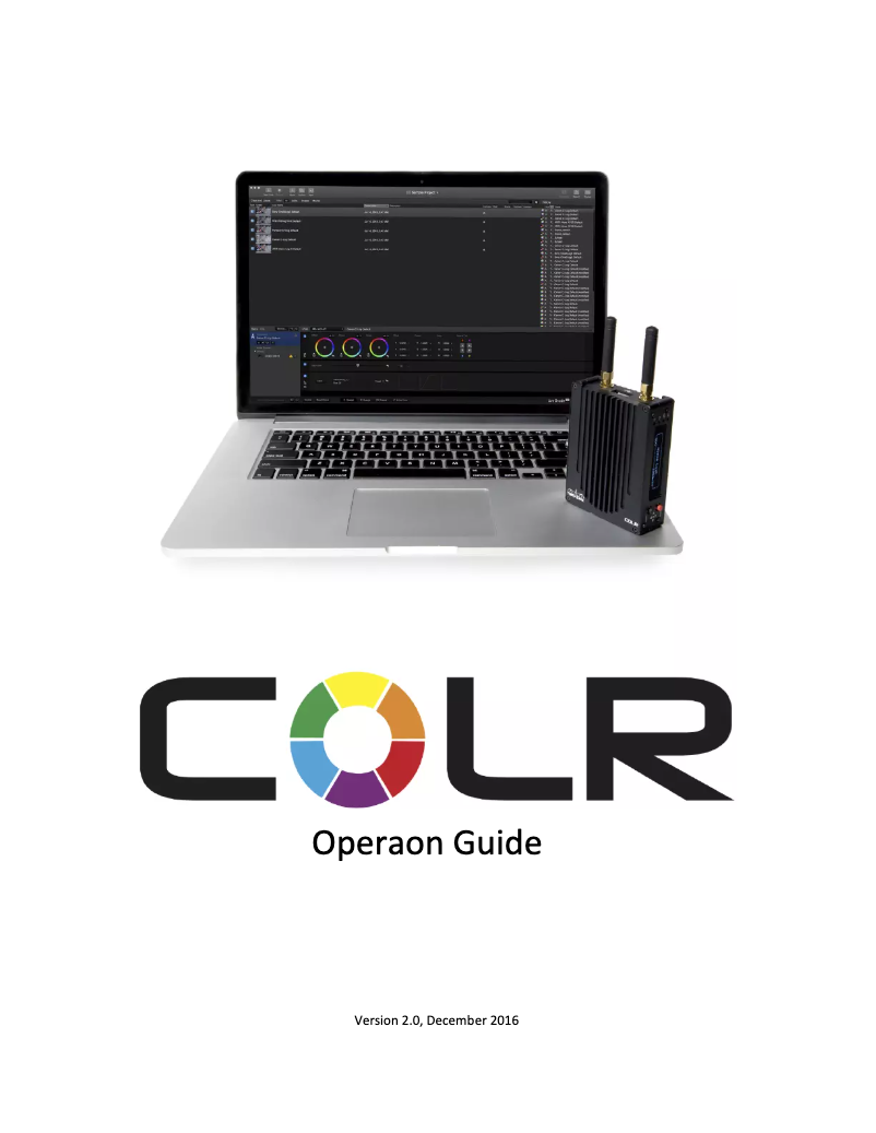 Image de la première page du manuel de l'appareil COLR