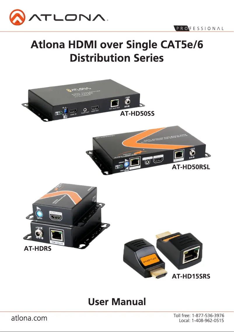 Page 1 de la notice Manuel utilisateur Atlona AT-HD50SS