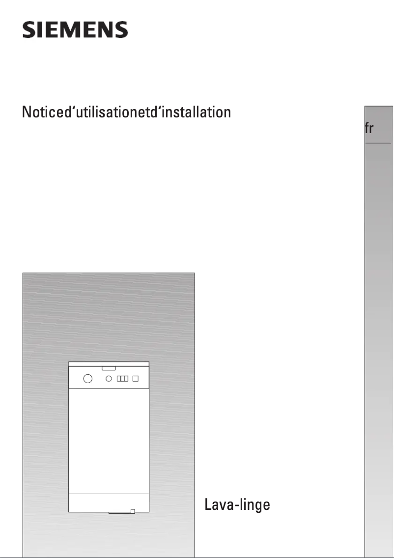 Page n°1 - Manuel utilisateur Siemens WXT901FF