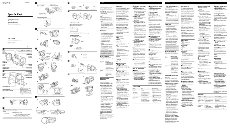 Image de la première page du manuel de l'appareil SPK-DVF4