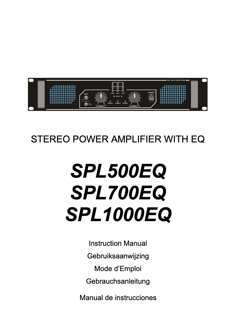 Page n°1 - Manuel utilisateur Skytec SPL-500