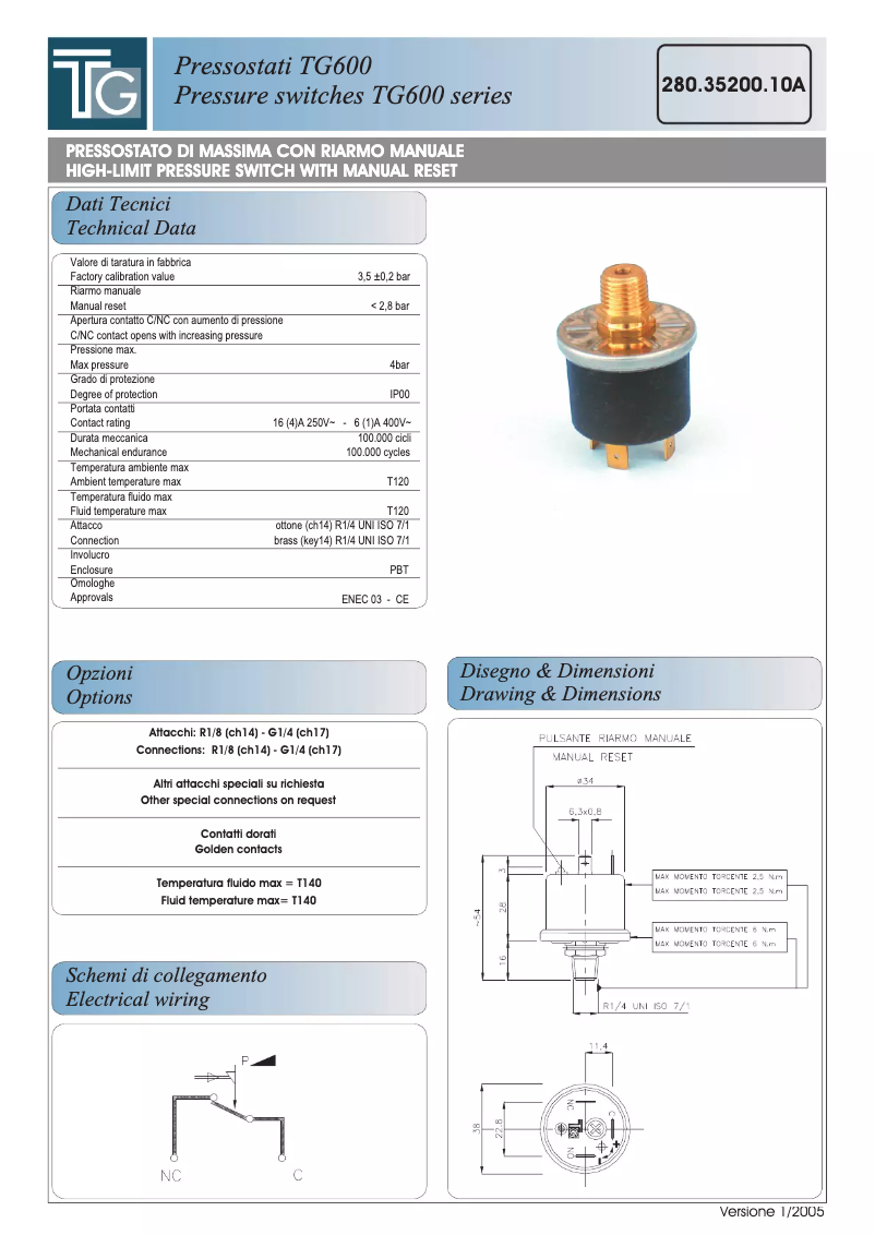 Image de la première page du manuel de l'appareil TG600