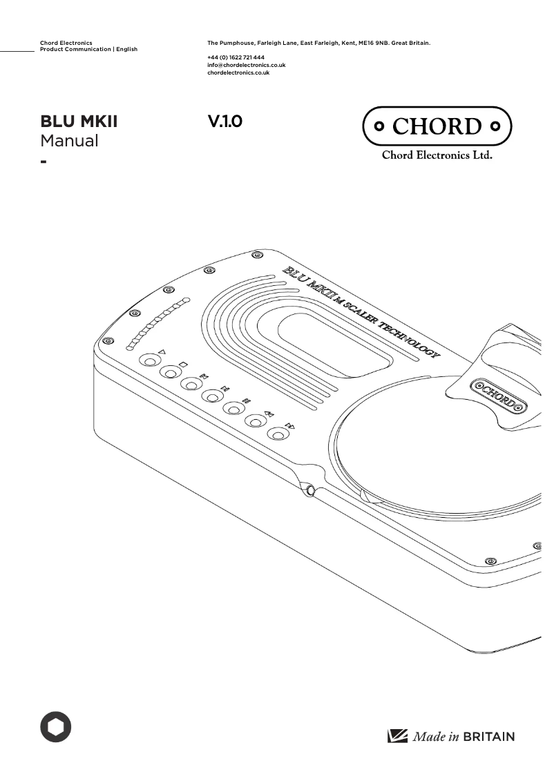 Page 1 de la notice Manuel utilisateur Chord BLU MKII
