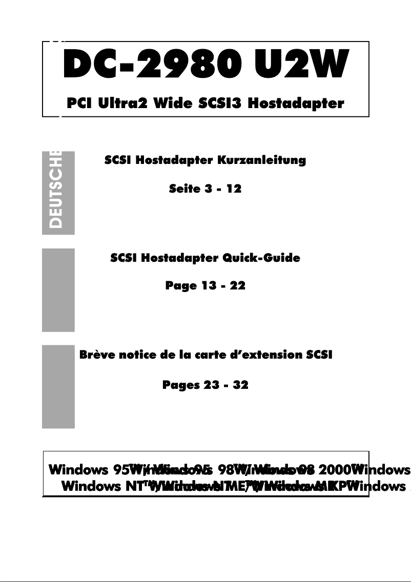 Page n°1 - Manuel utilisateur Dawicontrol DC-2980