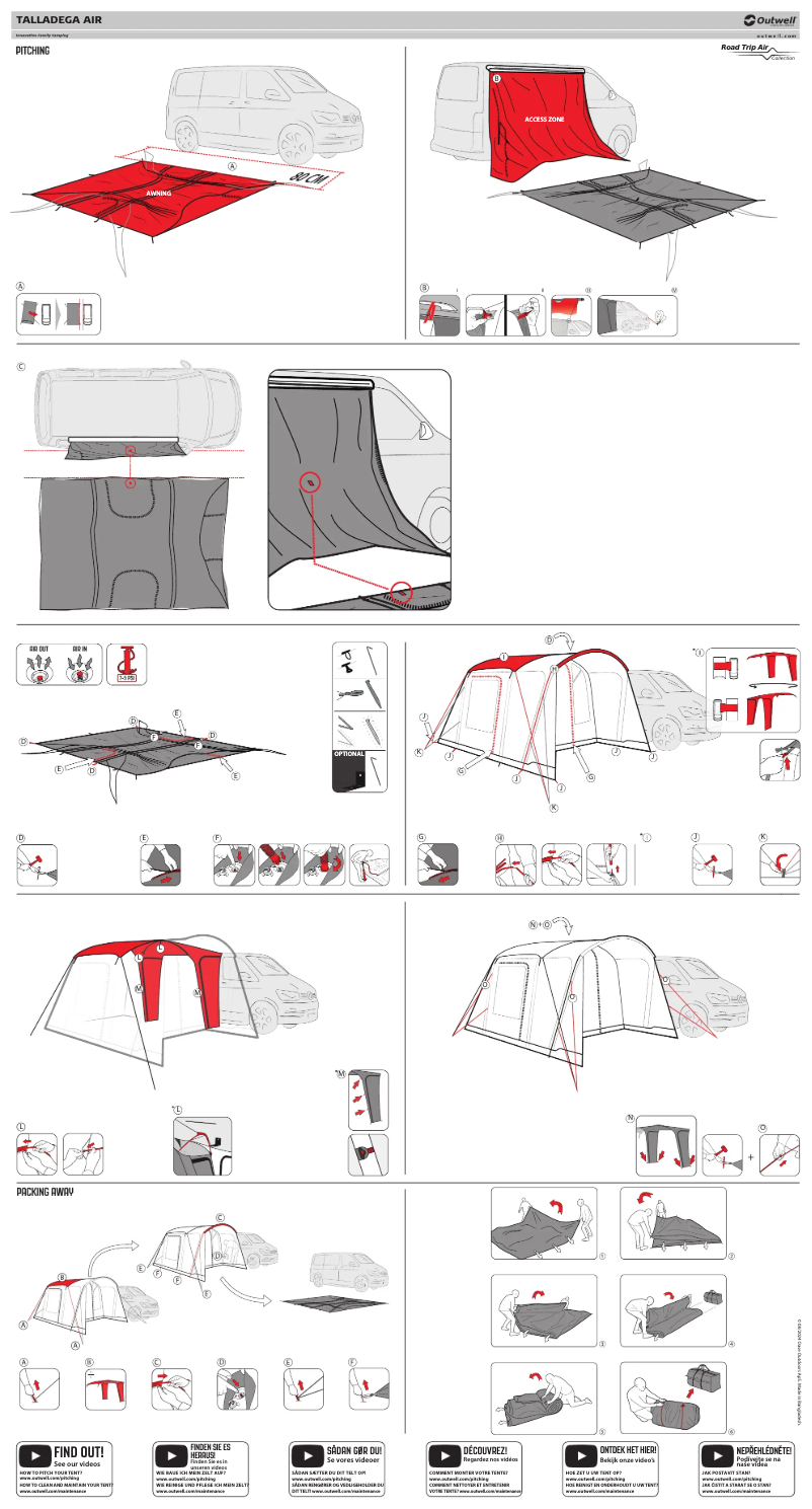 Page 1 de la notice Manuel utilisateur Outwell Talladega Air