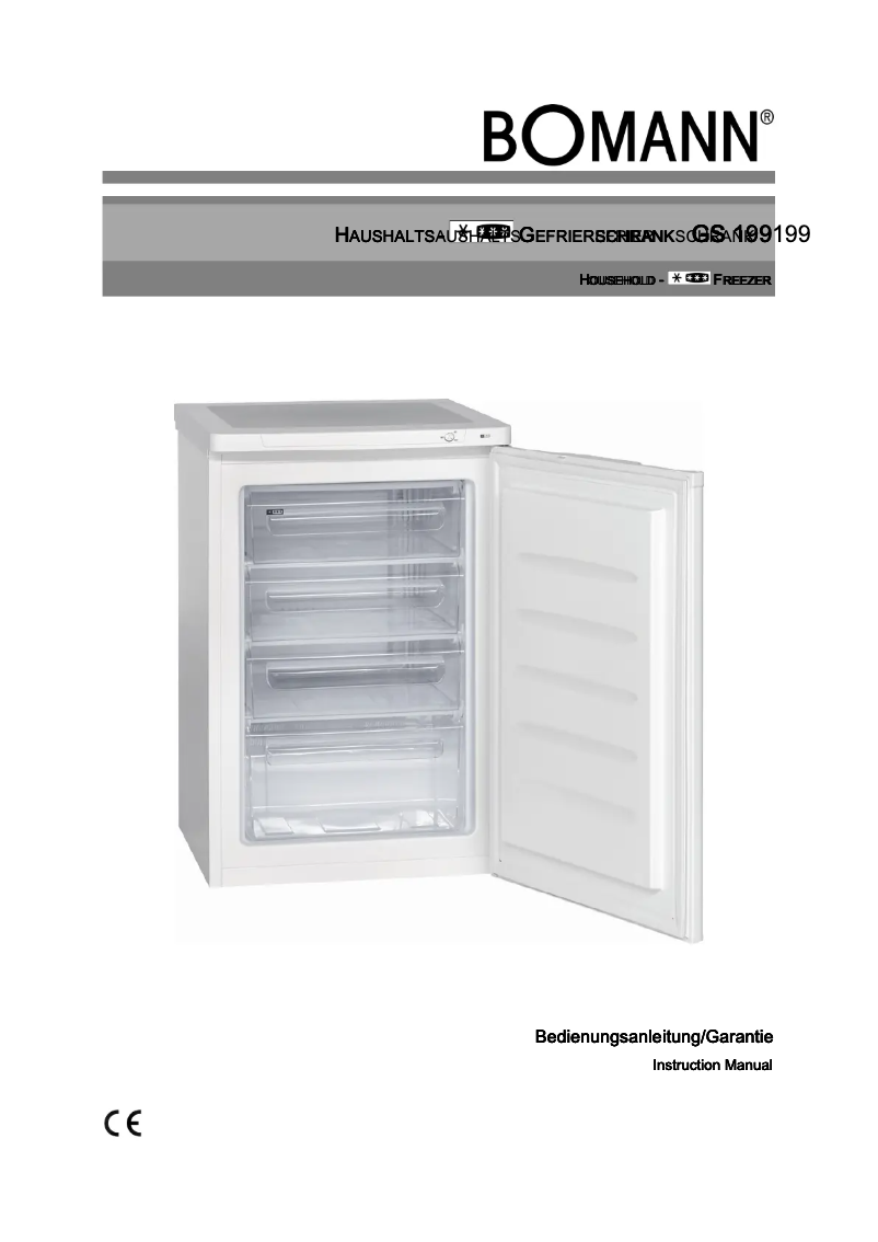 Page n°1 - Manuel utilisateur Bomann GS 199
