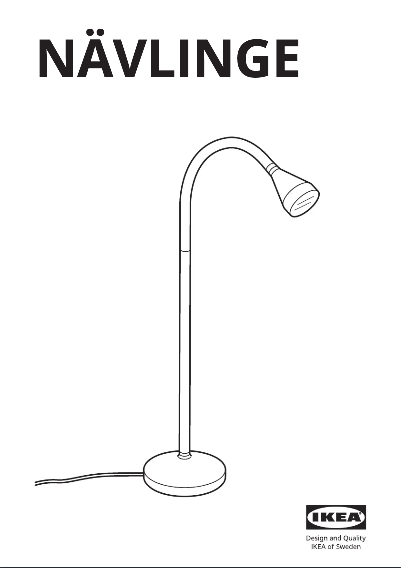 Page 1 de la notice Manuel utilisateur Ikea NÄVLINGE 905.367.28