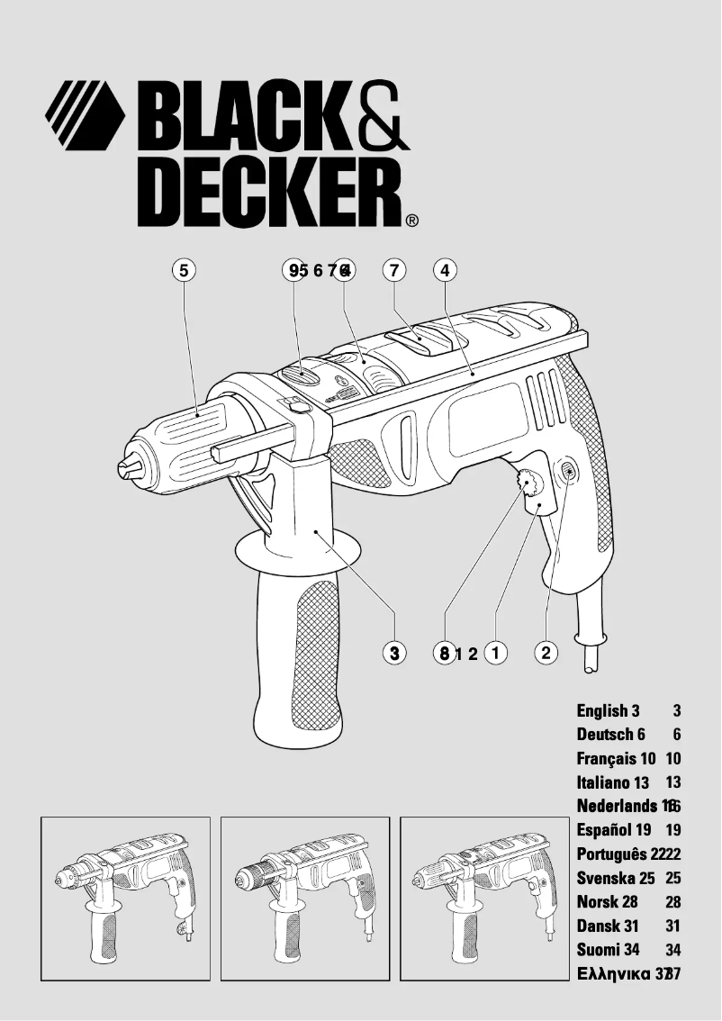 Page 1 de la notice Manuel utilisateur Black & Decker KR650