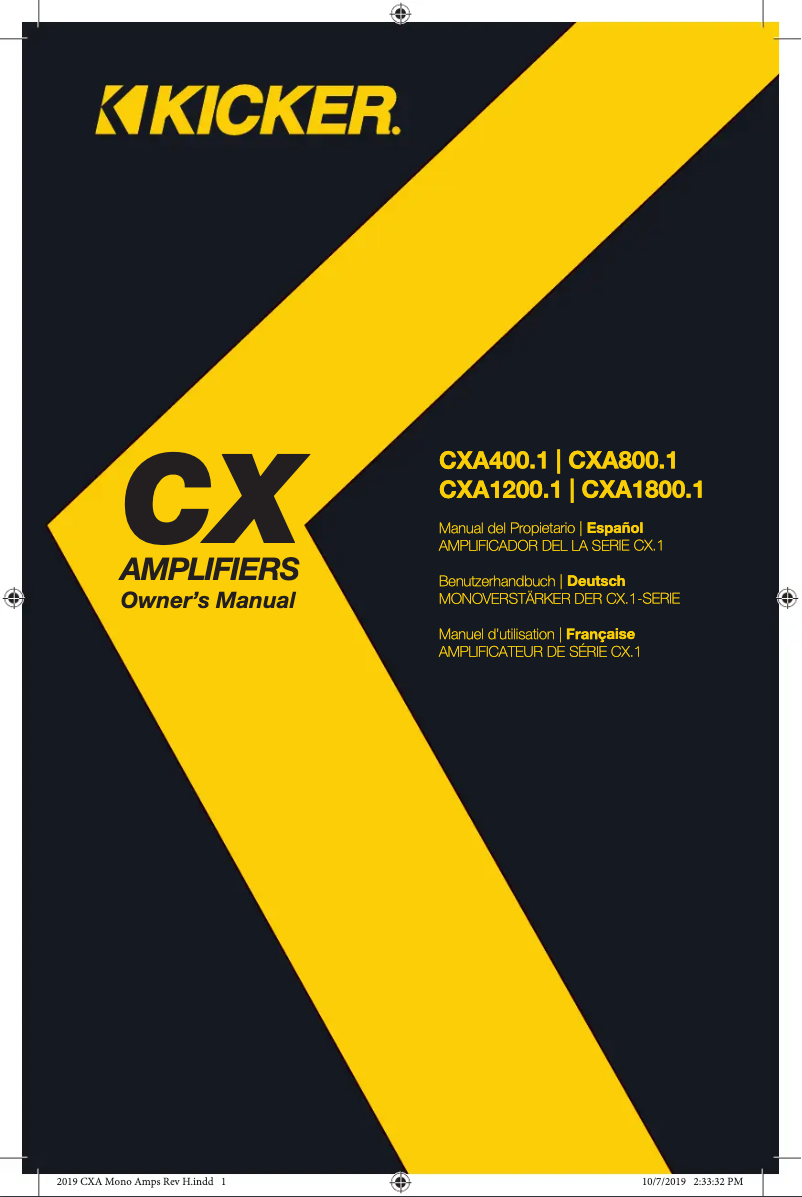 Image de la première page du manuel de l'appareil CX800.1