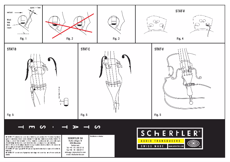 Page n°1 - Manuel utilisateur Schertler STAT-B