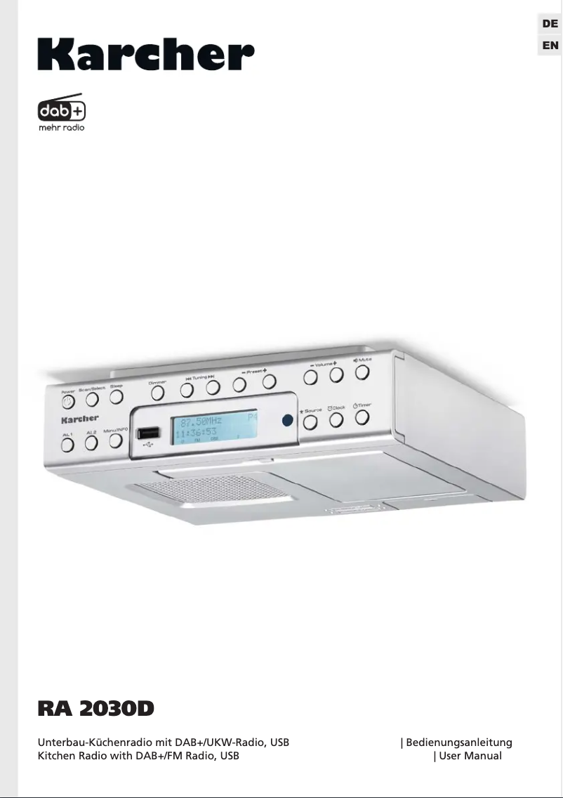 Image de la première page du manuel de l'appareil RA 2030D