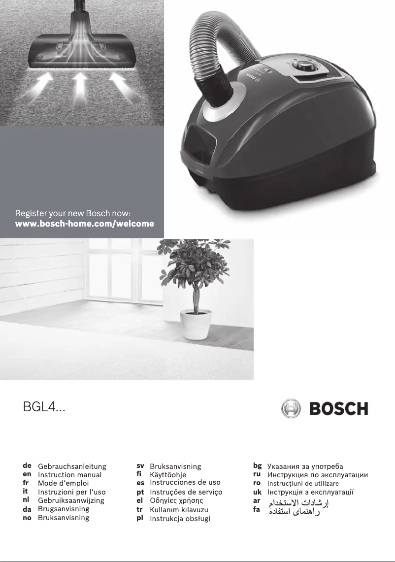 Page n°1 - Manuel utilisateur Bosch BGL42130