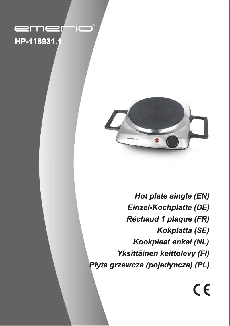Page 1 de la notice Manuel utilisateur Emerio HP-118931.1