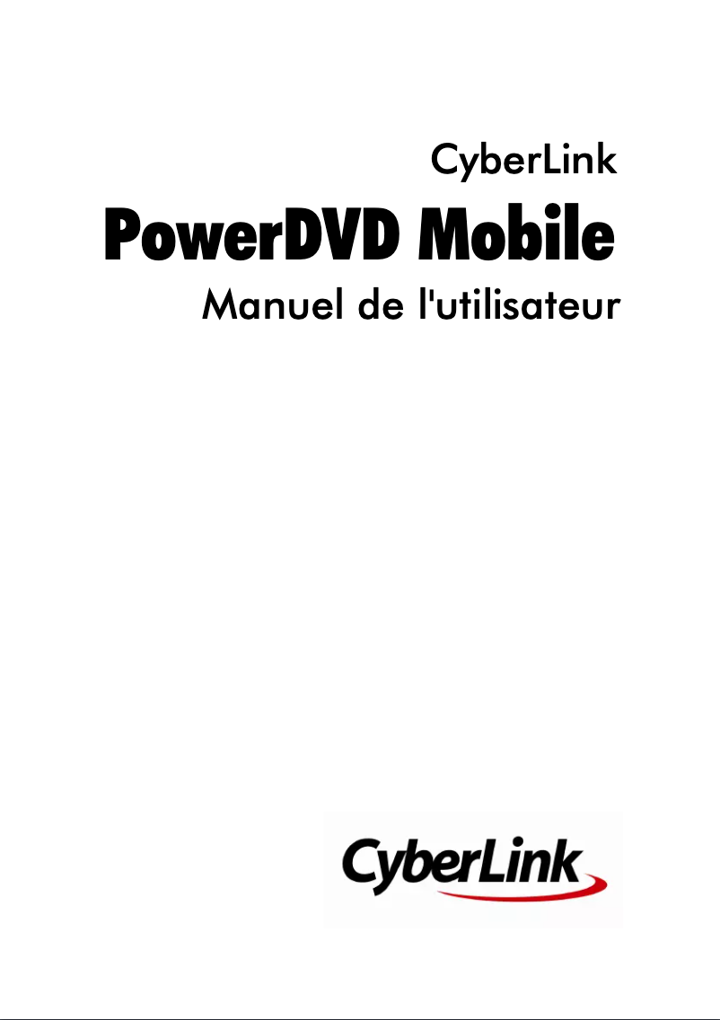 Image de la première page du manuel de l'appareil PowerDVD Mobile 3