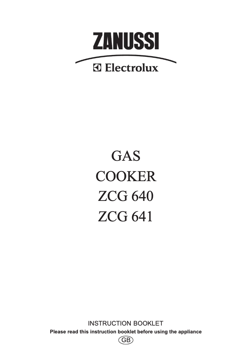Página 1 del manual Manual de usuario Zanussi-Electrolux ZCG641X