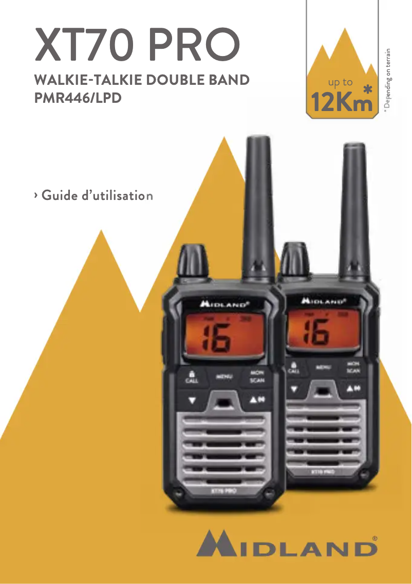 Page n°1 - Manuel utilisateur Midland XT70 Pro