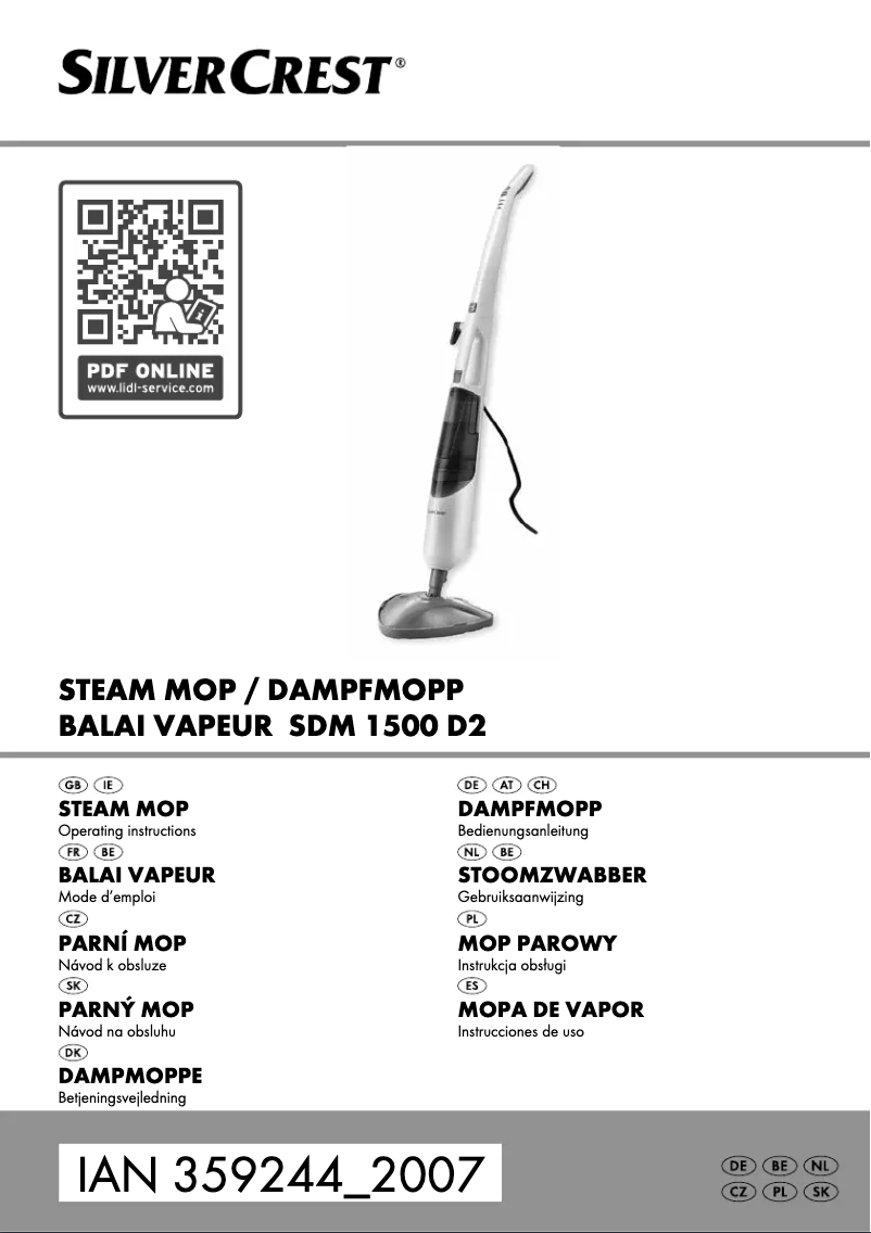 Page 1 de la notice Manuel utilisateur SilverCrest SDM 1500 D2