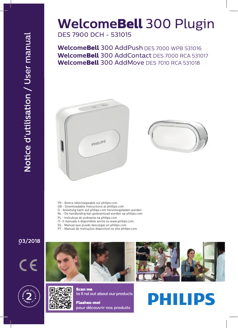 Page n°1 - Manuel utilisateur Philips WelcomeBell 300 PluginDES 7900 DCH