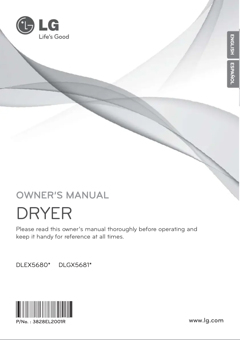 Page 1 de la notice Manuel utilisateur LG DLGX5681W