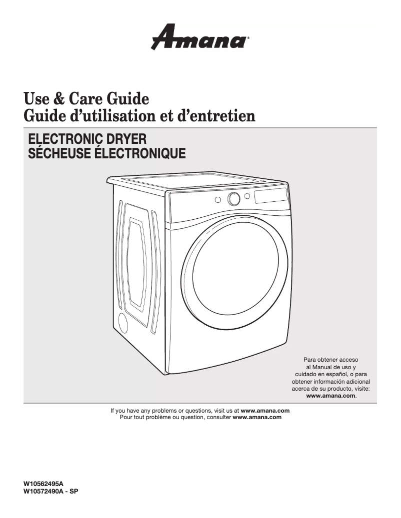 Page n°1 - Manuel utilisateur Amana YNED5700BW