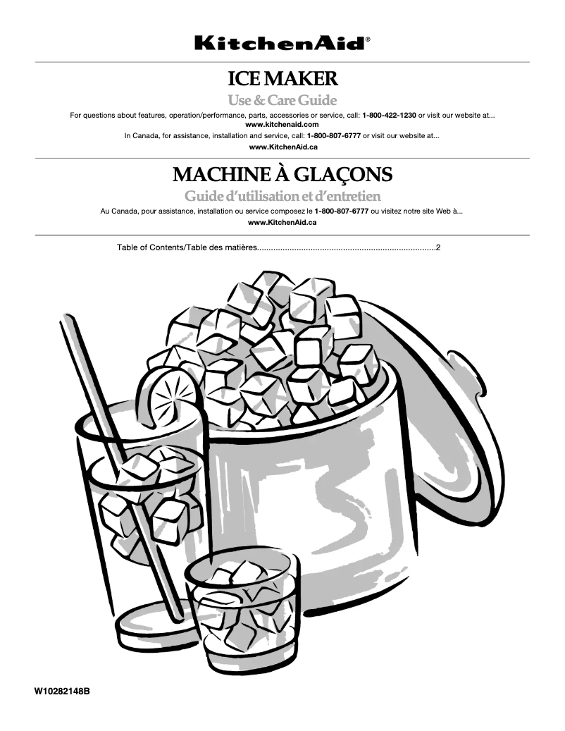 Page n°1 - Manuel utilisateur KitchenAid KUIO18NNZS