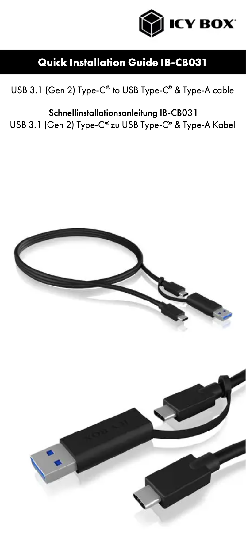 Página 1 del manual Manual de usuario Icy Box IB-CB031