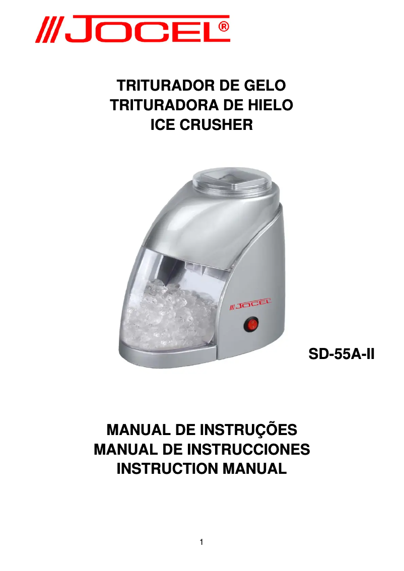 Image de la première page du manuel de l'appareil SD-55-A-II